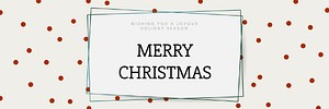 Christmas greeting vector template social media banner