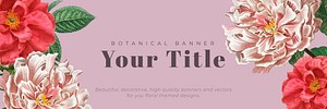 Vintage botanical banner design illustration