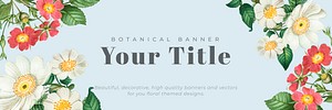Vintage botanical banner design illustration