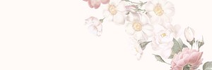 Elegant floral banner design vector