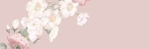 Elegant floral banner design illustration