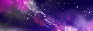 Colorful abstract nebula space banner vector