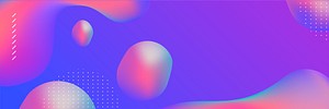 Colorful fluid gradient banner vector