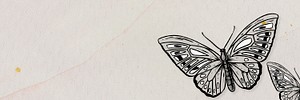 Hand drawn butterfly background design resource