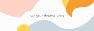 Let your dreams shine Memphis quote template vector