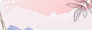 Pastel watercolor Memphis patterned email header