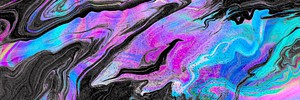 Vibrant neon colorful liquid banner