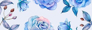 Blue rose patterned background design