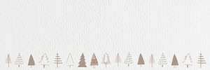 Gold and silver Christmas tree ornaments on white background email header