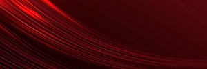 Red flowing neon wave vector banner