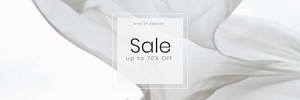 Online store sale banner template vector