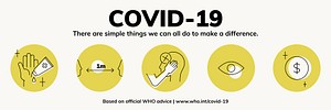Covid-19 simple ways to make a difference template vector 