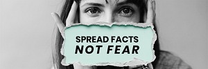 Spread facts not fear coronavirus awareness message template 