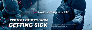 Protect others from getting sick during coronavirus pandemic template mockup
