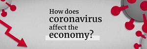 How does coronavirus affect the economy social banner template mockup