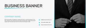 Editable business banner template psd for company website