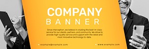 Company banner editable template psd for business website