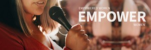 Women empowerment template psd for email header with editable text