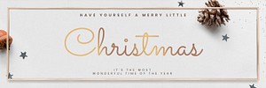 Christmas greeting psd pine cone banner