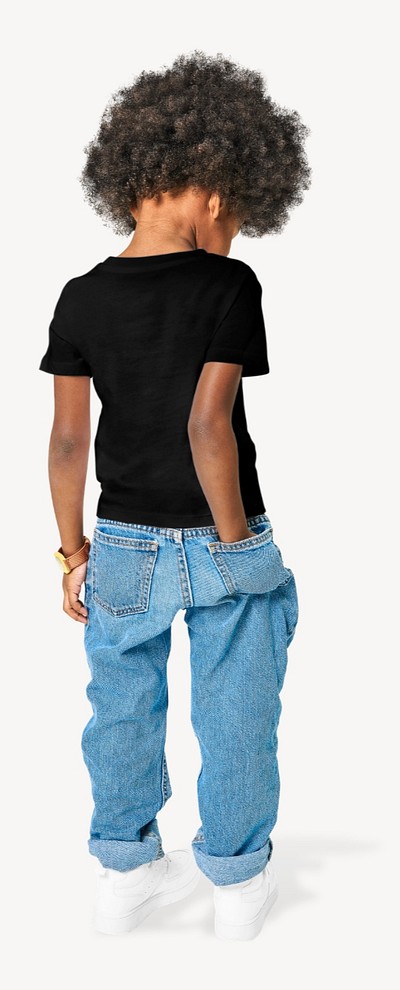 Kids jeans mockup, casual wear