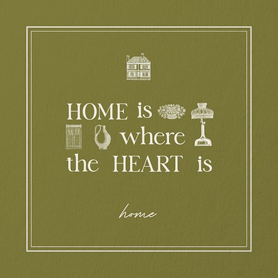 Home quote Instagram post template, | Premium Editable Template - rawpixel