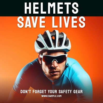 Wear helmets Facebook post template