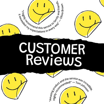 Customer review Instagram post template, editable  design