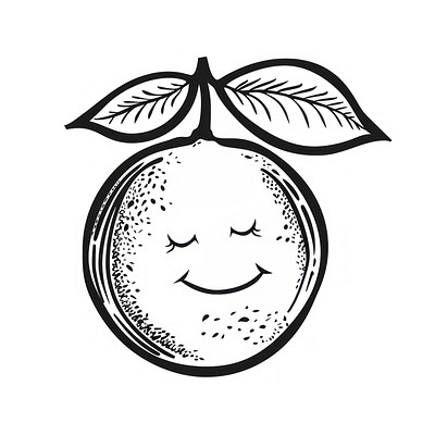 Cute lemon illustrated stencil produce.