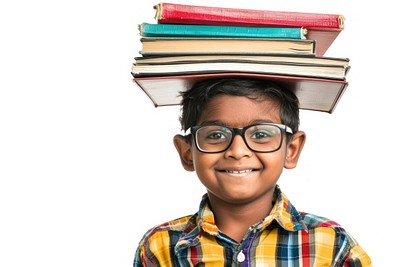 Indian children boy glasses photo head.