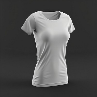 White t-shirt mockup apparel undershirt clothing.