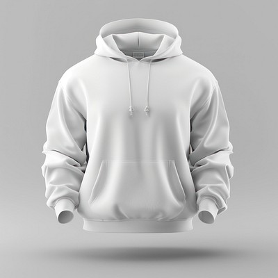 White hoodie shirt mockup apparel sweatshirt clothing.