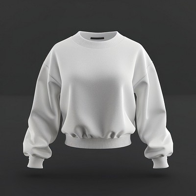 White sweater mockup apparel sweatshirt clothing.