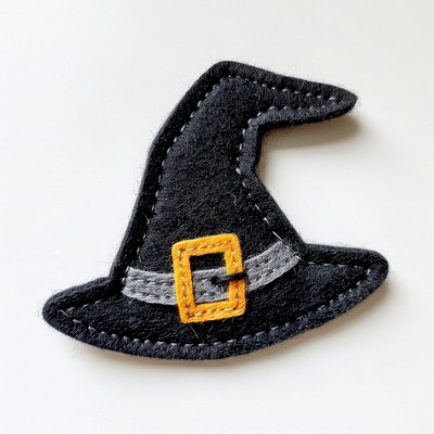 Felt stickers of a single witch hat accessories accessory clothing.