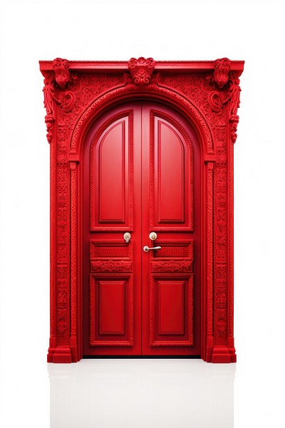 Red door gate.