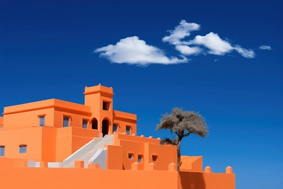 High contrast Morocco architecture outdoors building.