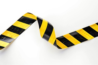 Black yellow caution tape roll