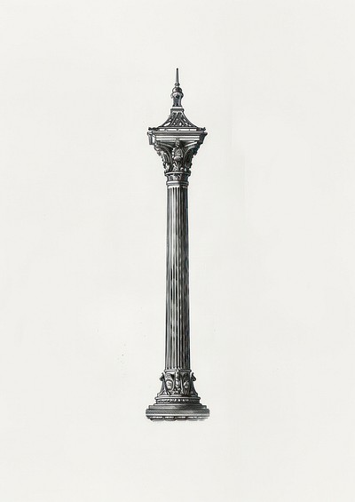 Detailed classical column illustration