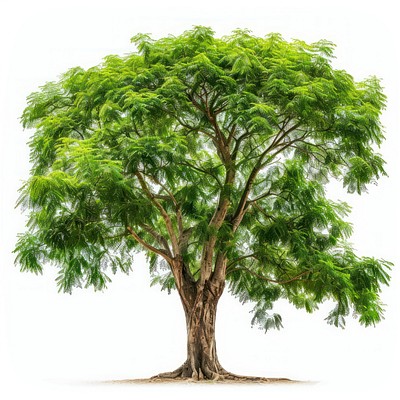 Lush green tree nature illustration