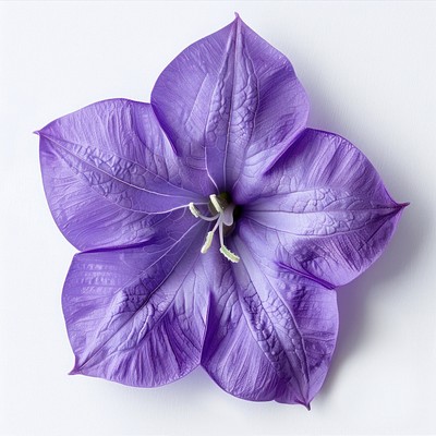 Vibrant purple balloon flower bloom