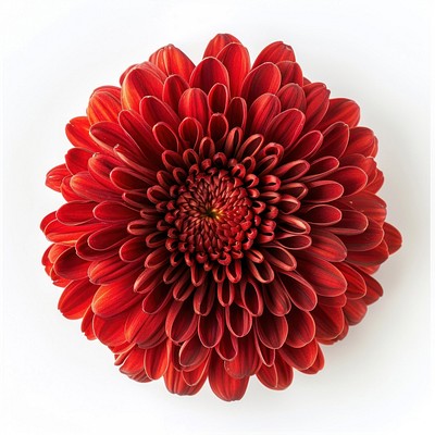 Vibrant red chrysanthemum flower