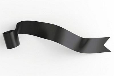 Elegant black ribbon banner illustration