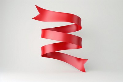 Elegant red ribbon spiral illustration