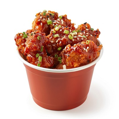 Spicy Korean fried chicken bowl