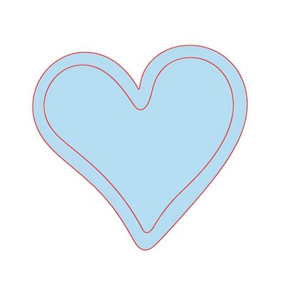 Minimalist blue heart illustration