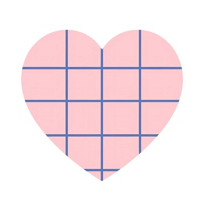 Pink heart grid pattern