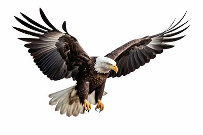 Majestic bald eagle in flight