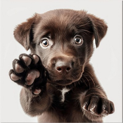 Adorable puppy with curious expression