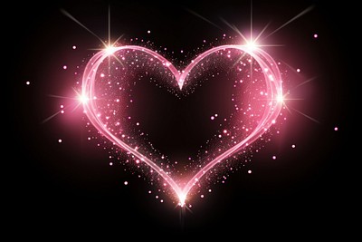 Glowing pink heart illustration