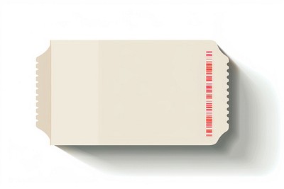 Blank ticket with barcode