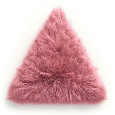 Fluffy pink triangle illustration